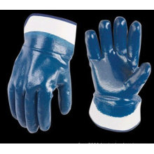 Blue Nitrile Gloves with Safety Cuff